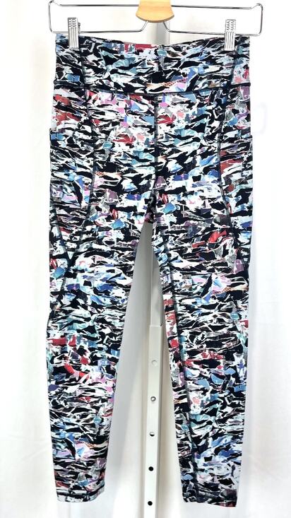 lululemon athletica Pants - LULULEMON Break Free Tights Pockets Nulux Culture Clash Starlight Black Size 8